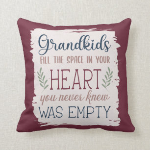 Coussin Citation du jour du grand-parent de Sentimental Ke