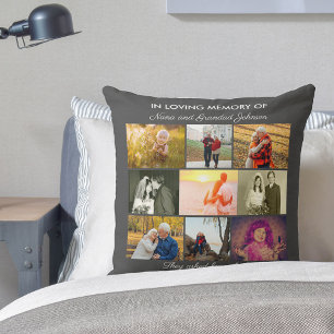 Coussin Citation En Souvenir Affectueux et Collage Photo 9