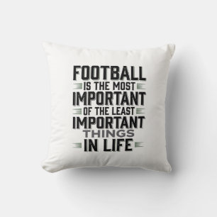 Coussin Citation Football Typographie Vintage Conception d