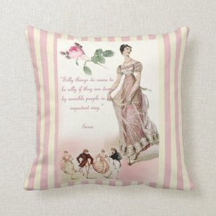 Coussin Citation idiote de Jane Austen de choses