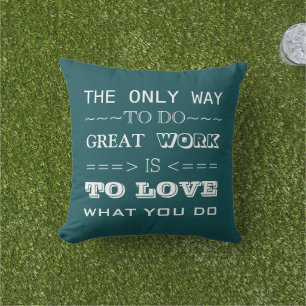 Coussin Citation inspirante de typographie moderne