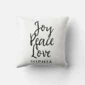 Coussin Citation Inspirante Joie Paix Amour (Verso)