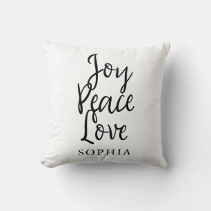Coussin Citation Inspirante Joie Paix Amour