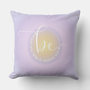 Coussin Citation Inspirante Lavande Être Cherchant Graphiq