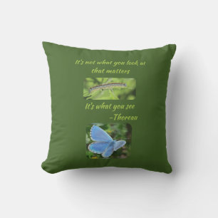 Coussin Citation Inspirationnelle de Thoreau