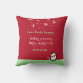 Coussin Citation mathématique du Nouvel An du Pingouin mûr (Verso)