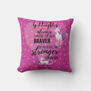 Coussin Citation Motivationnelle Dogue Dogue Unicorn Rose