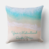 Coussin Citation Motivative De Vague, Sable, Plage (Verso)