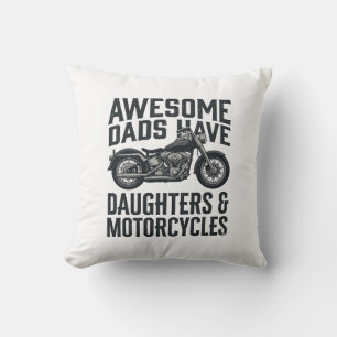 Coussin Citation Papa Filles Moto Conception Vectorielle V