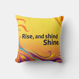 Coussin Citation personnalisée de lever et de brillance