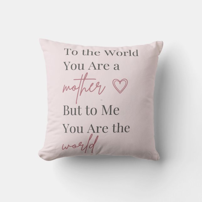 Coussin Citation pour le cadeau de la fête des mères (Recto)