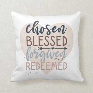 Coussin Citation Religieuse Rachetée, Bénéficiée Du Choix