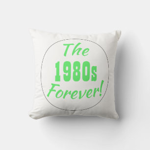Coussin Citation Rétro des Années 80, Typographie Fun 80