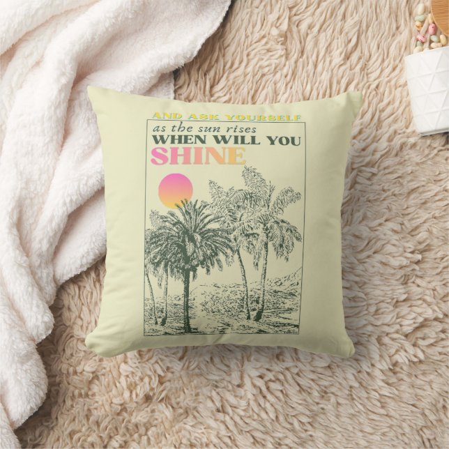 Coussin Citation rétro d'inspiration pour prendre soin de  (Couverture)