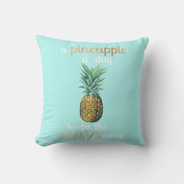 Coussin Citation sur la vie de l'ananas (Recto)