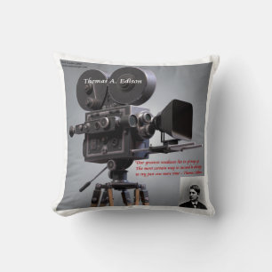 Coussin Citation "Une fois de plus" de Thomas Edison Couss