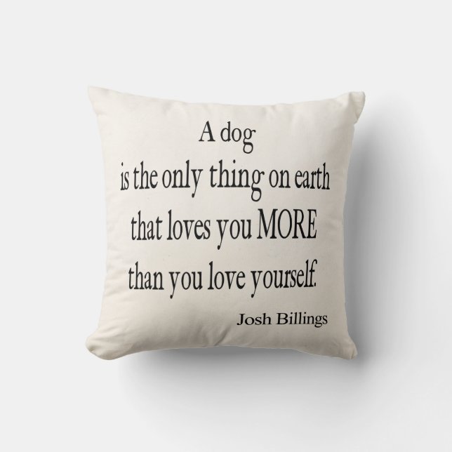 Coussin Citation vintage de l'amour de chien de (Recto)
