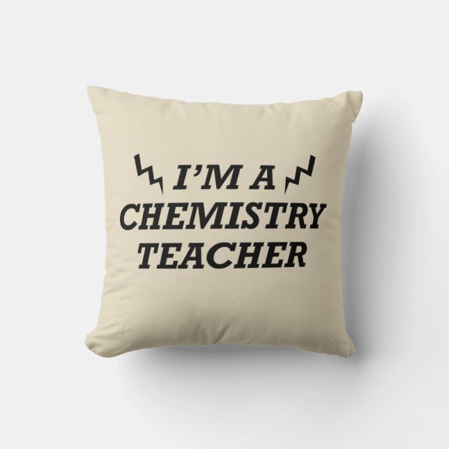 Coussin Citations amusantes à propos de professeur de chim (Recto)