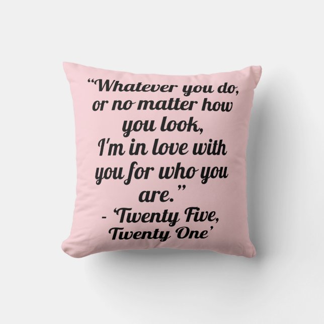 Coussin citations d'amour de drama coréen (kdrama) (Recto)
