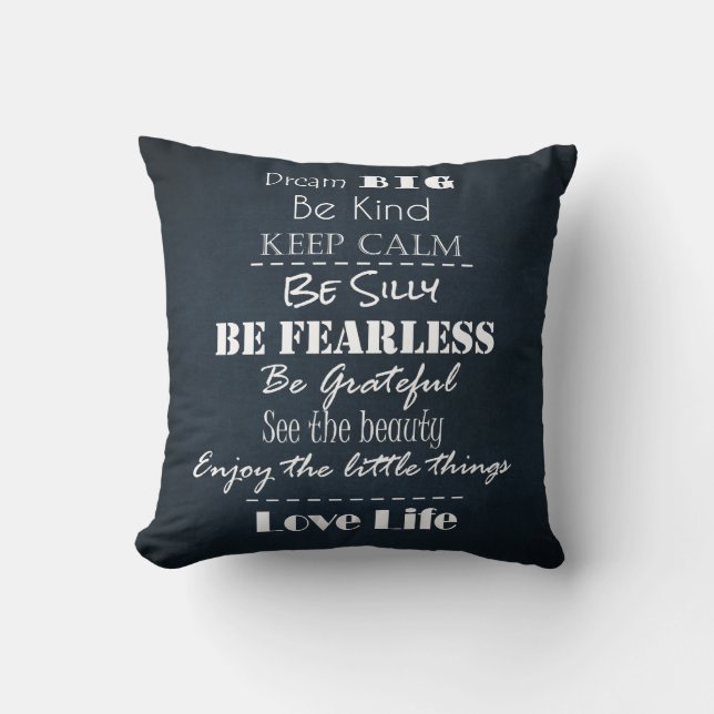 Coussin Citations d'attitude positive (Recto)