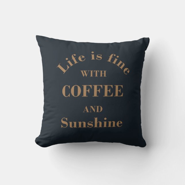 Coussin Citations de café drinker amusantes (Recto)