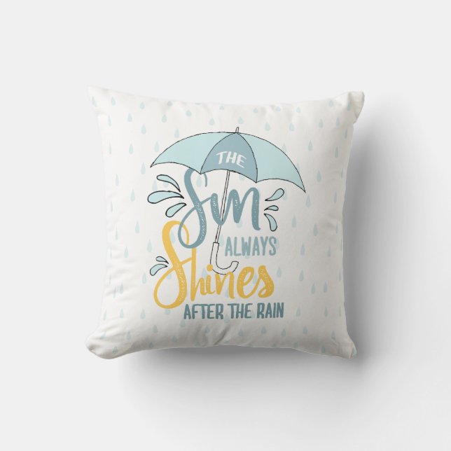 Coussin Citations de pluie Sun Citations de résultats posi (Recto)