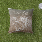 Coussin Citations de vie de plage Océan Eau Sableuse Mouss (Herbe)