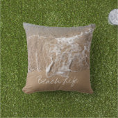 Coussin Citations de vie de plage Sable Océan Eau Vagues P (Herbe)