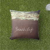 Coussin Citations de vie de plage Vagues Océan Côtière Sab (Herbe)