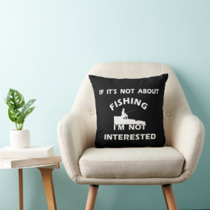 Coussin Citations drôles de pêcheur amateur de pêche