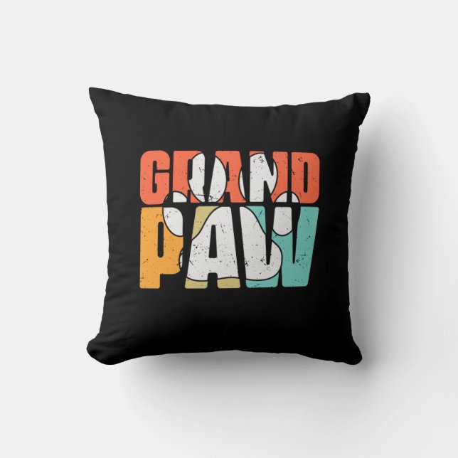 Coussin Citations grand-père | Chien de grand format (Recto)