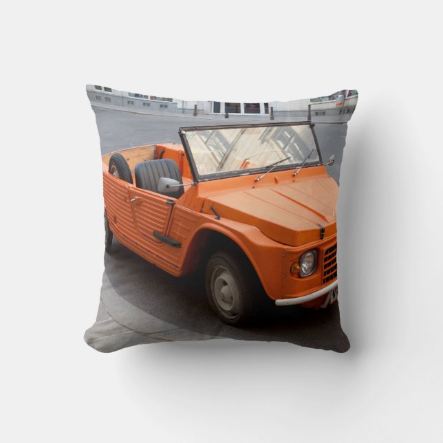 Coussin Citroen orange Mehari (Recto)