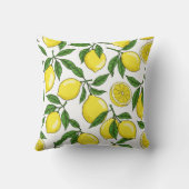 Coussin Citron Botanique Sans Seamless - Main Tirée (Verso)