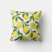 Coussin Citron Botanique Sans Seamless - Main Tirée (Recto)