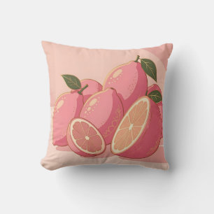Coussin Citron Rose Moderne Féminin