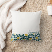 Coussin Citron Squeeze the Day, Citrus Dessiné à la Main (Couverture)