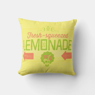 Coussin Citronade fraîche taillée