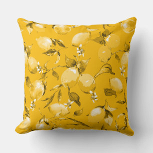 Coussin citrons aquarelle 10