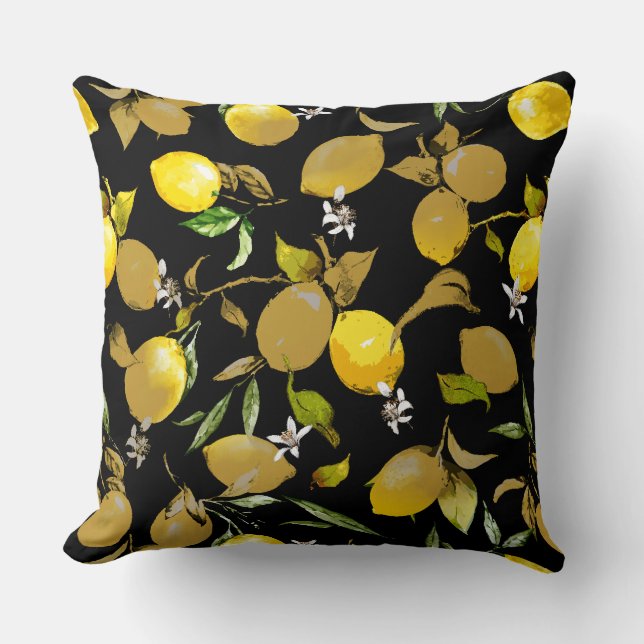 Coussin citrons d'aquarelle 30 (Recto)