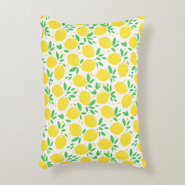 Coussin citrons jaunes (Devant(Vertical))