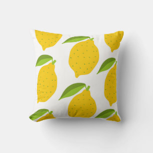Coussin citrons jaunes, motif artistique sans soudure.