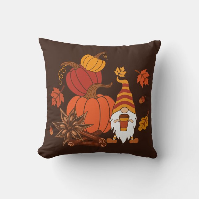 Coussin Citrouille, anis étoilé, bâtonnets de cannelle, fe (Recto)