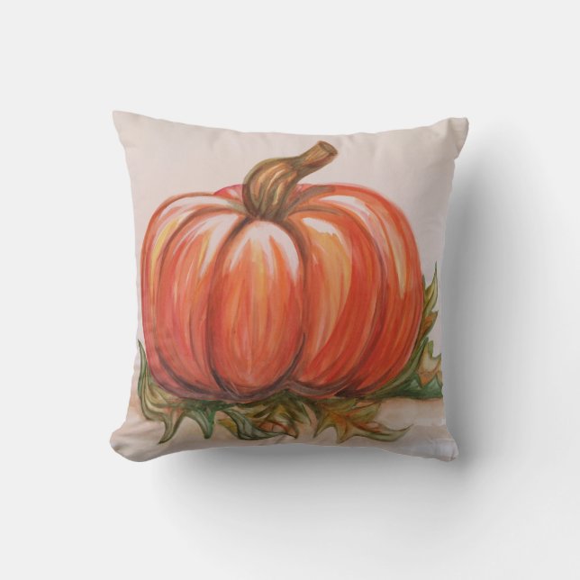 Coussin Citrouille au soleil (Recto)