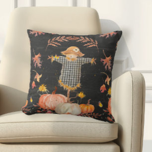 Coussin Citrouille Automne Chaud Écarce Automne Feuilles N