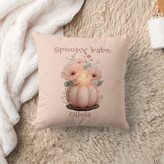 Coussin Citrouille bébé éffrayant pour filles (Couverture)