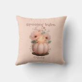Coussin Citrouille bébé éffrayant pour filles (Verso)
