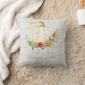 Coussin Citrouille blanc amoureux de la florale de Bourgog (Couverture)