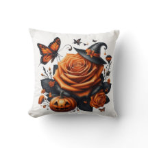 Citrouille Chapeau de Sorcière Rose Orange Hallowe
