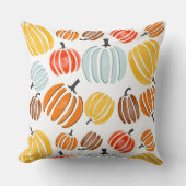 Coussin Citrouille couleur aquarelle, citrouille (Recto)