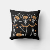 Coussin Citrouille de ballet Squelette effrayant Halloween (Recto)